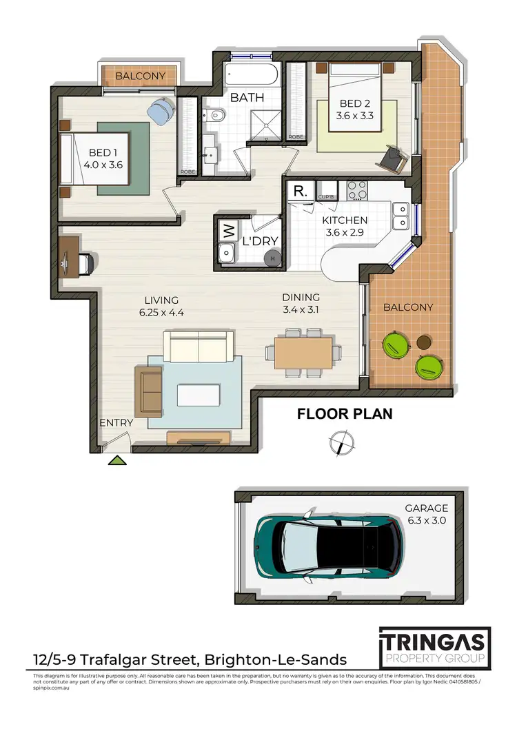 Floorplan of Homely unit listing, Unit 12/5-9 Trafalgar St, Brighton-le-sands NSW 2216