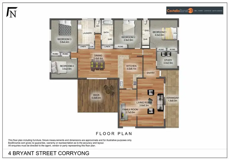 Floorplan of Homely house listing, 4 Bryant St, Corryong VIC 3707