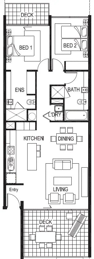 Floorplan of Homely apartment listing, 833/123 Sooning St (Blue On Blue) St, Nelly Bay QLD 4819
