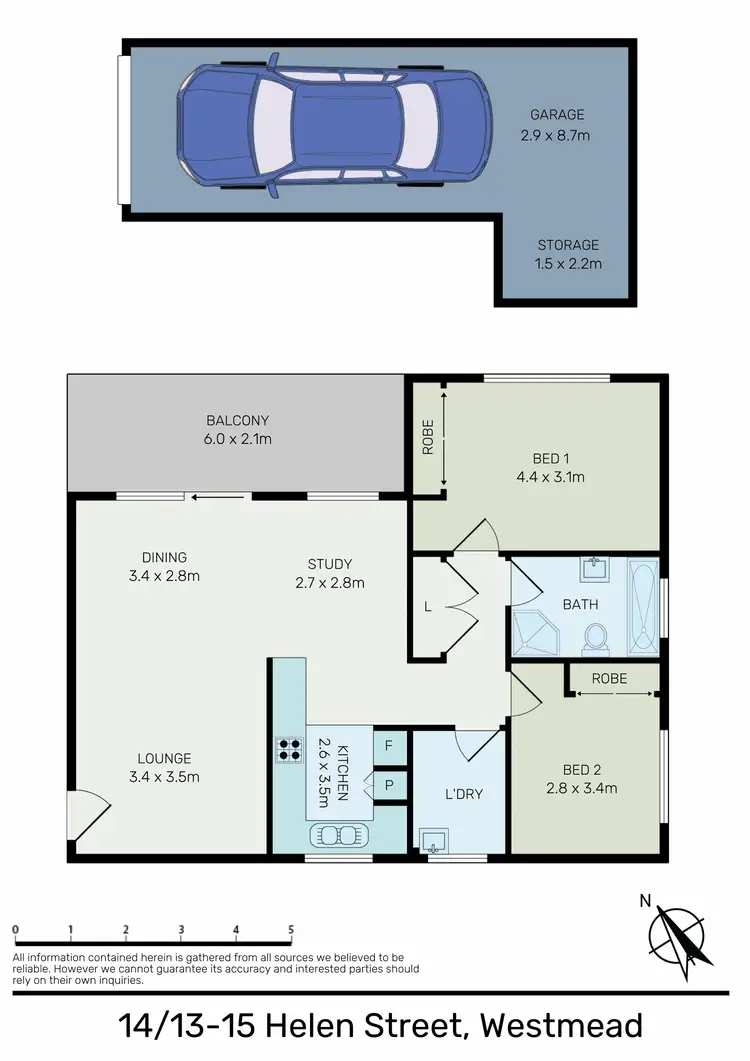 Floorplan of Homely apartment listing, Unit 14/13-15 Helen St, Westmead NSW 2145