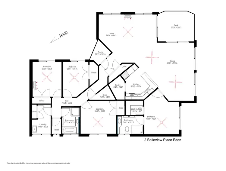 Floorplan of Homely house listing, 2 Bellevue Pl, Eden NSW 2551