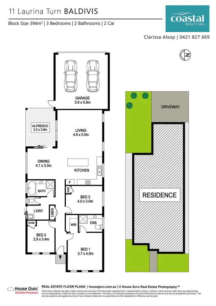 Floorplan of Homely house listing, 11 Laurina Turn, Baldivis WA 6171