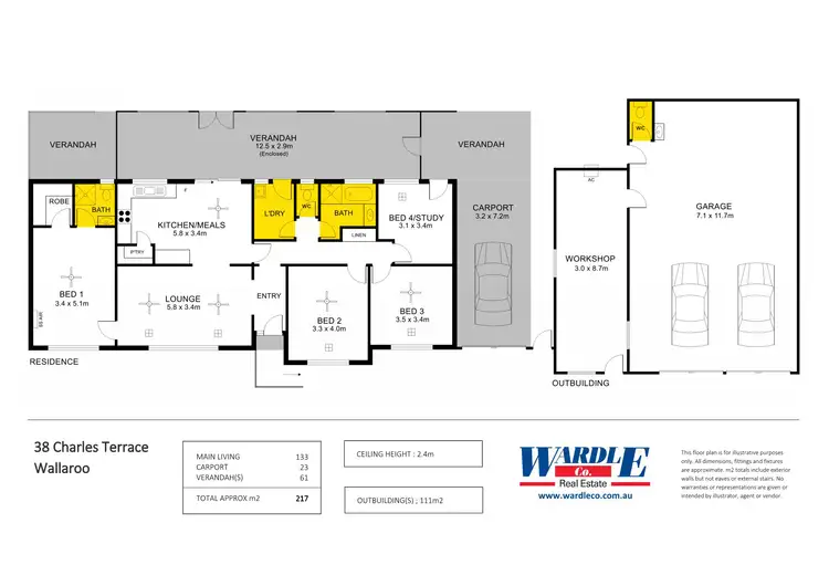 Floorplan of Homely house listing, 38 Charles Tce, Wallaroo SA 5556