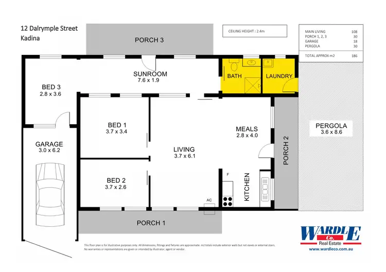 Floorplan of Homely house listing, 12 Dalrymple St, Kadina SA 5554