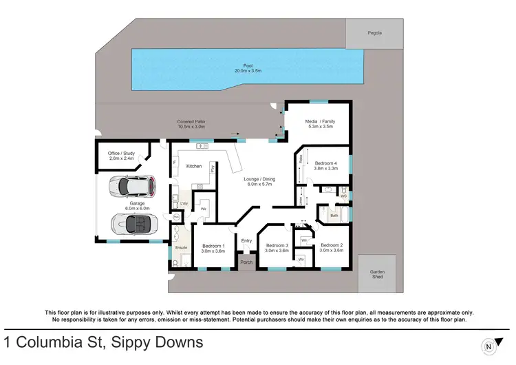 Floorplan of Homely house listing, 1 Columbia St, Sippy Downs QLD 4556