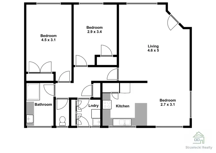 Floorplan of Homely unit listing, Unit 2/15 Saxtons Dr, Moe VIC 3825