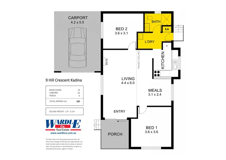 Floorplan of Homely house listing, 9 Hill Cres, Kadina SA 5554