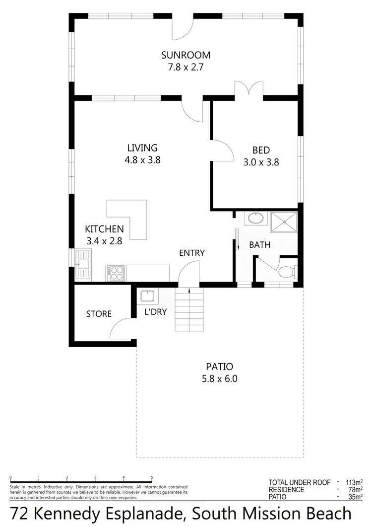 Floorplan of Homely house listing, 72 Kennedy Esp, South Mission Beach QLD 4852