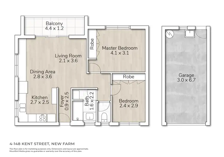 Floorplan of Homely apartment listing, 4/148 Kent St, New Farm QLD 4005