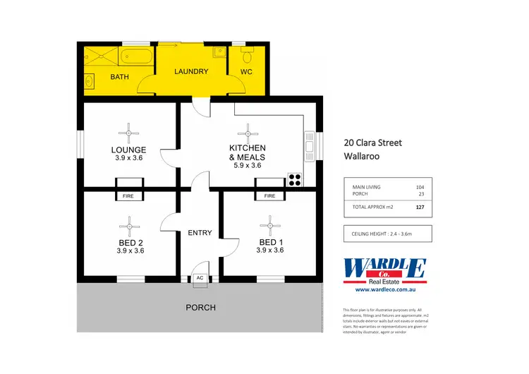 Floorplan of Homely house listing, 20 Clara St, Wallaroo SA 5556