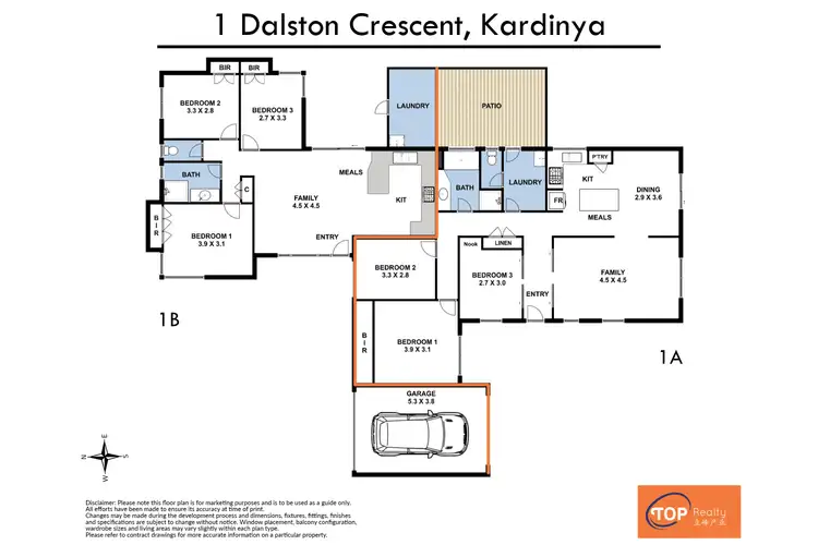 Floorplan of Homely house listing, 1 Dalston Crescent, Kardinya WA 6163