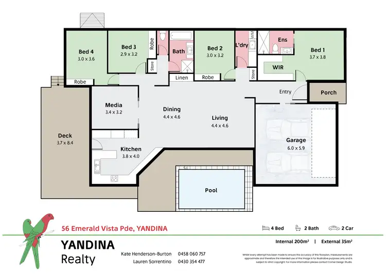 Floorplan of Homely house listing, 56 Emerald Vista Pde, Yandina QLD 4561