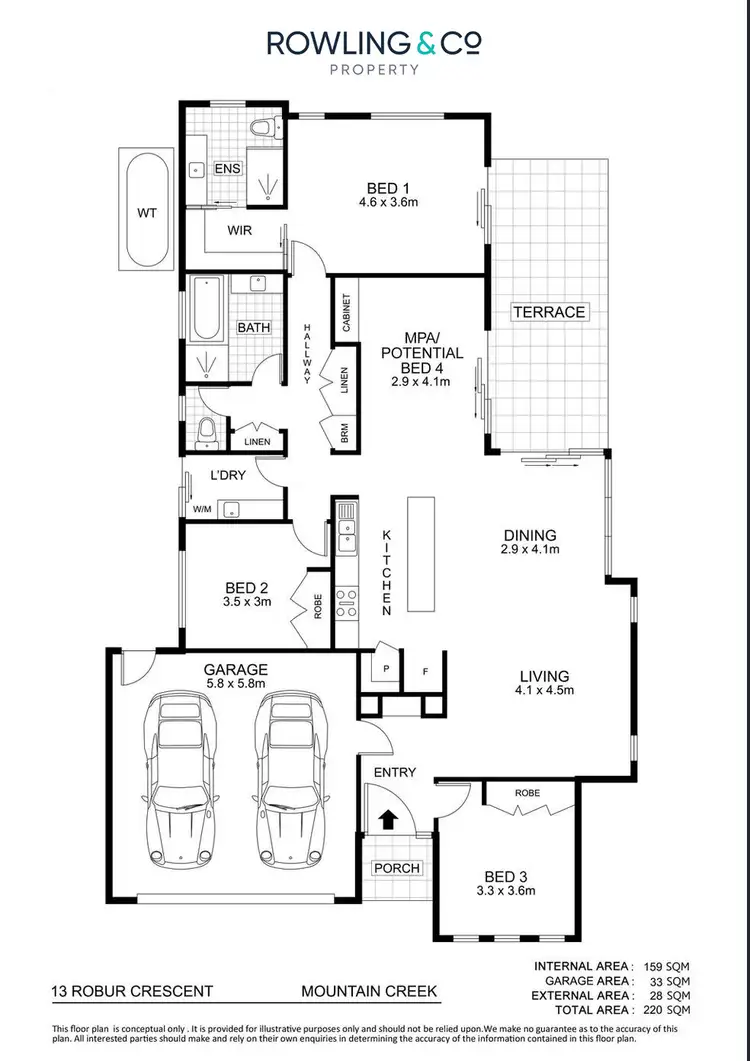 Floorplan of Homely house listing, 13 Robur Cres, Mountain Creek QLD 4557