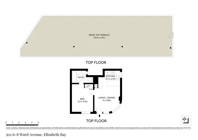 Floorplan of Homely unit listing, Unit 502/6-8 Ward Ave, Elizabeth Bay NSW 2011