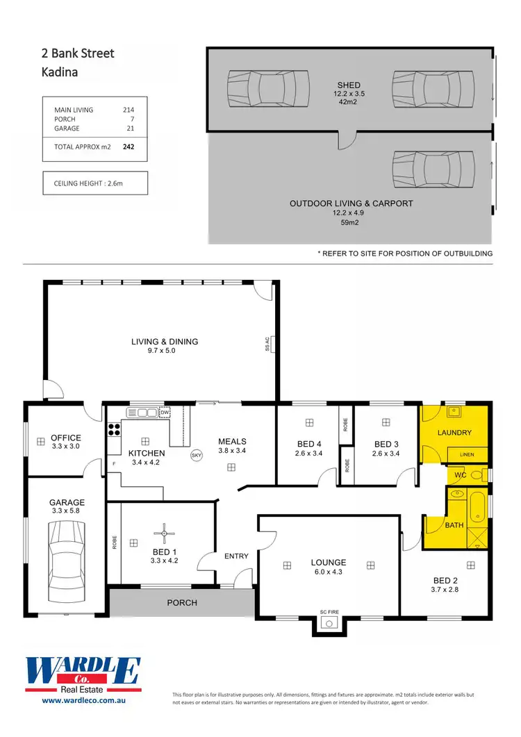 Floorplan of Homely house listing, 2 Bank St, Kadina SA 5554