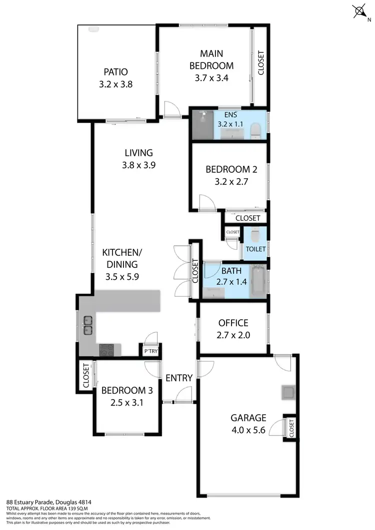 Floorplan of Homely house listing, 88 Estuary Pde, Douglas QLD 4814