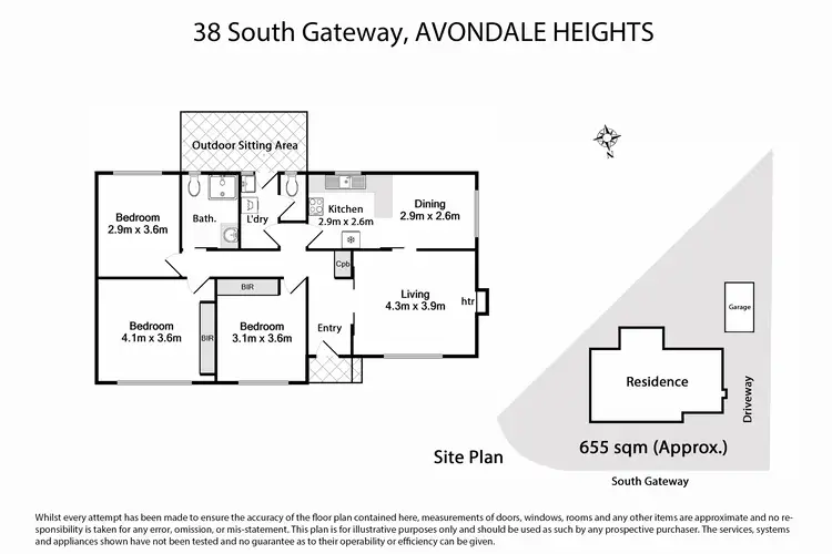 Floorplan of Homely house listing, 38 South Gateway, Avondale Heights VIC 3034