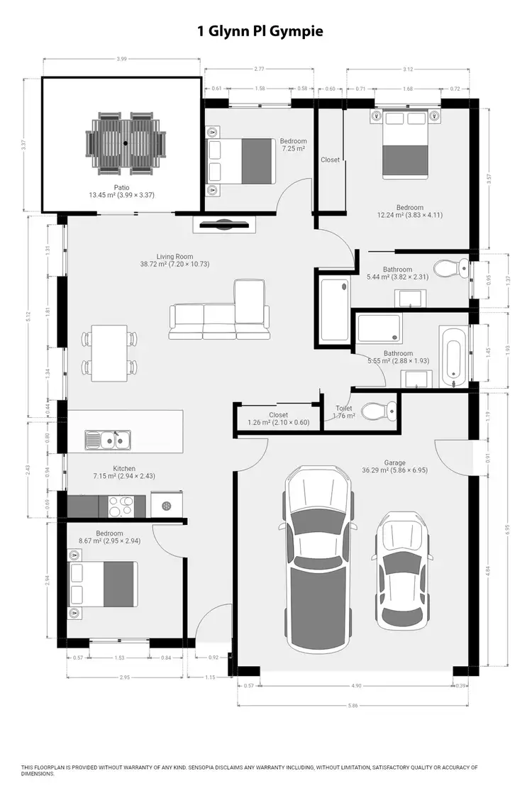 Floorplan of Homely house listing, 1 Glynn Pl, Gympie QLD 4570