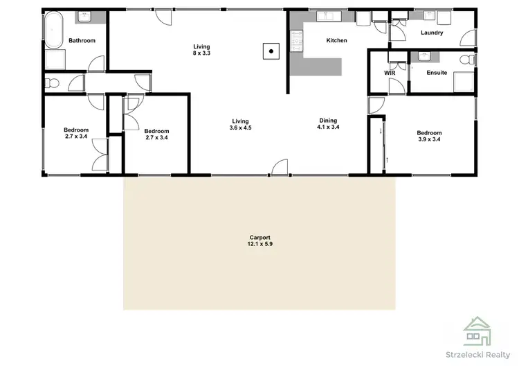 Floorplan of Homely house listing, 3919 Old Sale Rd, Westbury VIC 3825