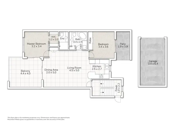 Floorplan of Homely apartment listing, 6/54 Garden Tce, Newmarket QLD 4051