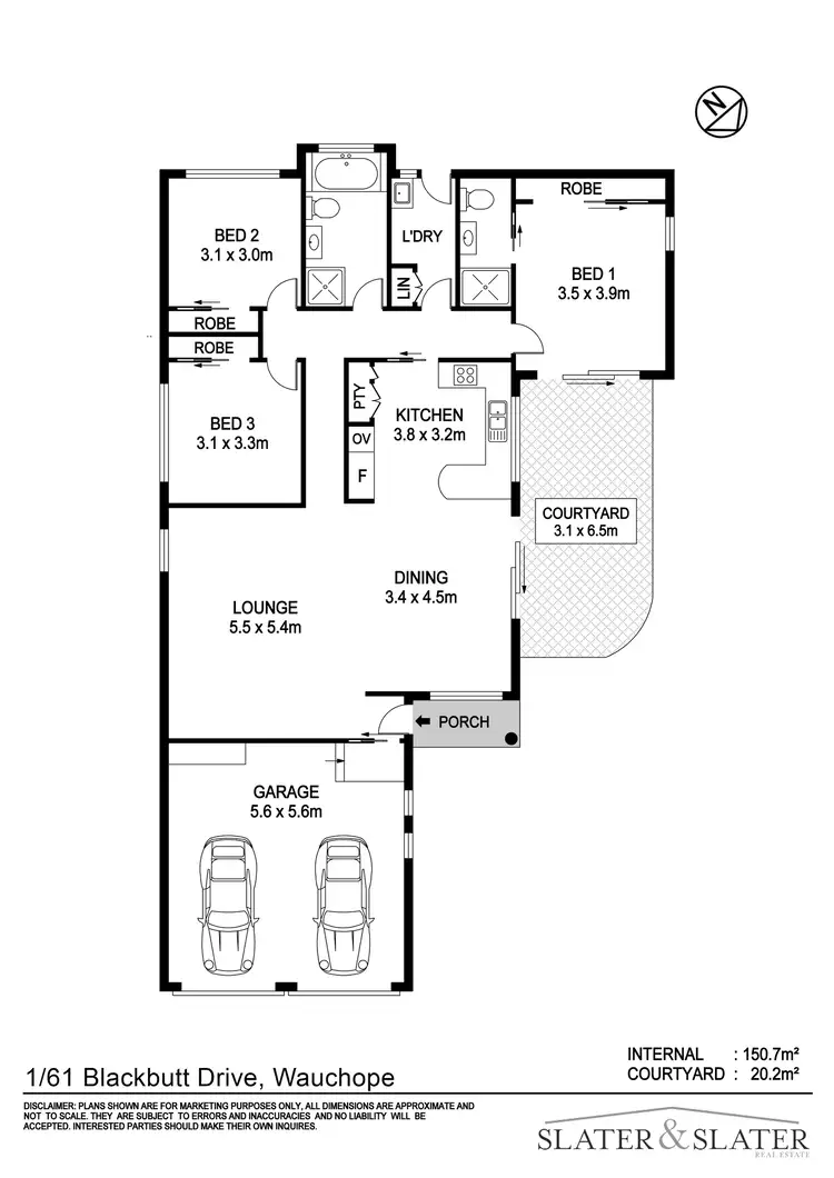 Floorplan of Homely villa listing, Unit 1/61 Blackbutt Dr, Wauchope NSW 2446
