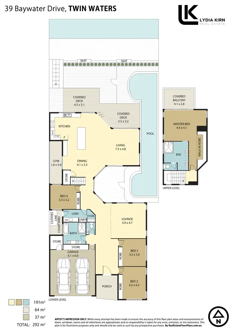 Floorplan of Homely house listing, 39 Baywater Dr, Twin Waters QLD 4564
