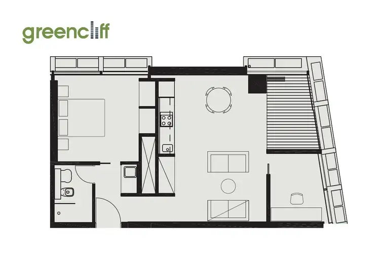 Floorplan of Homely apartment listing, E1805/3 Carlton St, Chippendale NSW 2008
