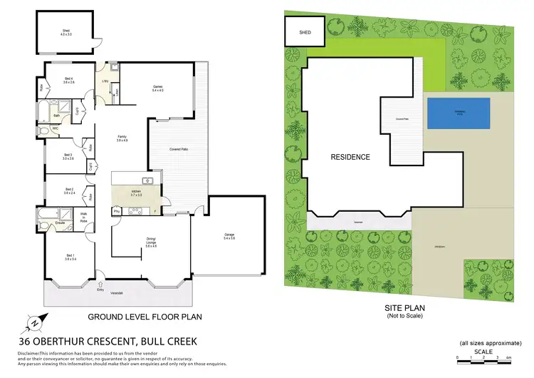 Floorplan of Homely house listing, 36 Oberthur Crescent, Bull Creek WA 6149
