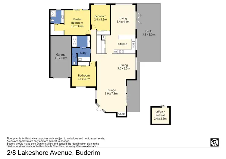 Floorplan of Homely semi-detached listing, Unit 2/8 Lakeshore Ave, Buderim QLD 4556