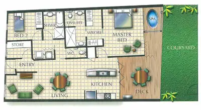 Floorplan of Homely apartment listing, 7/1-3 The Cove 'Beachside Apartments, Nelly Bay QLD 4819