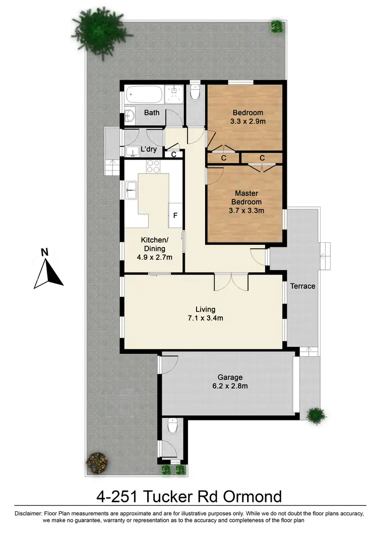 Floorplan of Homely unit listing, Unit 4/251 Tucker Rd, Ormond VIC 3204