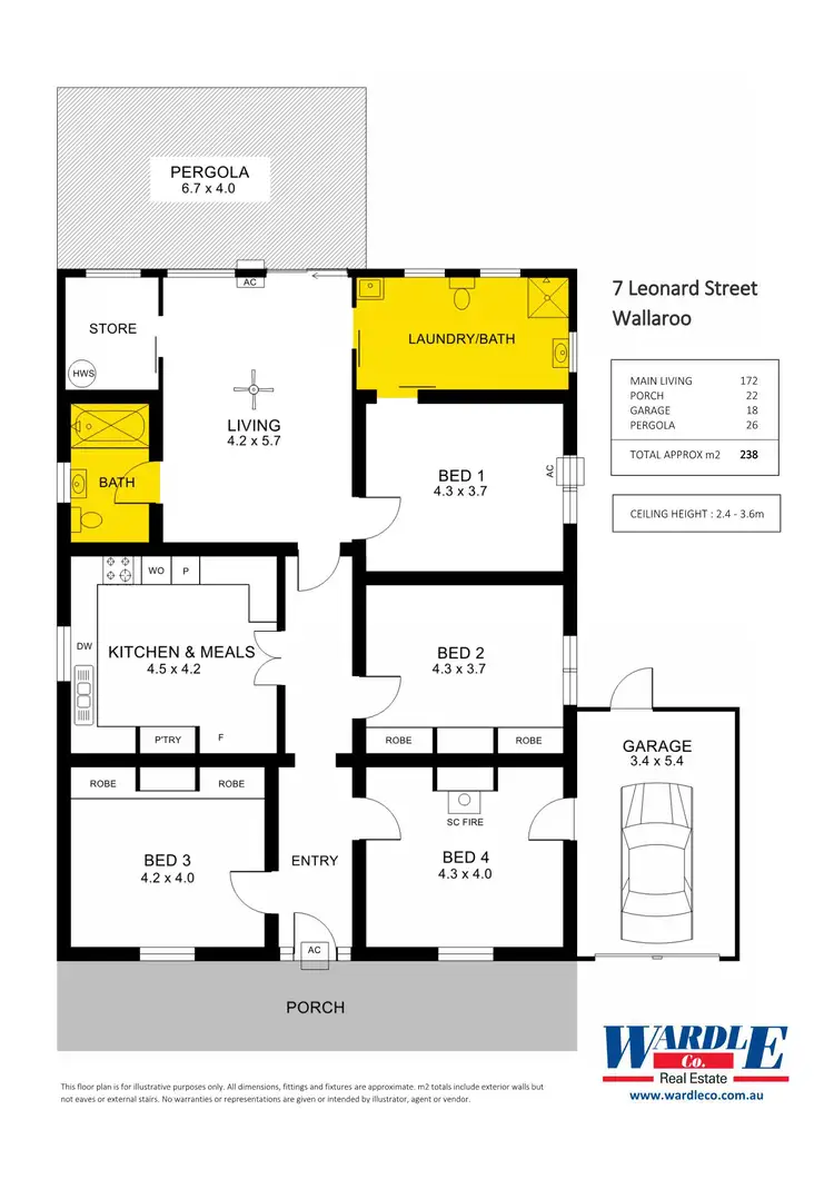 Floorplan of Homely house listing, 7 Leonard St, Wallaroo SA 5556