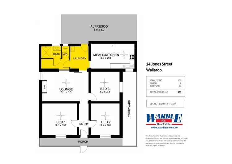 Floorplan of Homely house listing, 14 Jones St, Wallaroo SA 5556