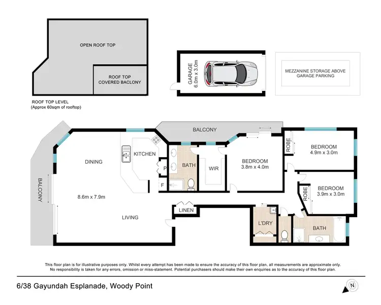 Floorplan of Homely unit listing, Unit 6/38 Gayundah Esplanade, Woody Point QLD 4019