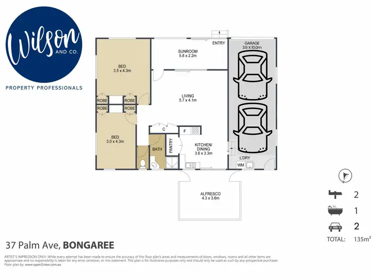 Floorplan of Homely house listing, 37 Palm Ave, Bongaree QLD 4507