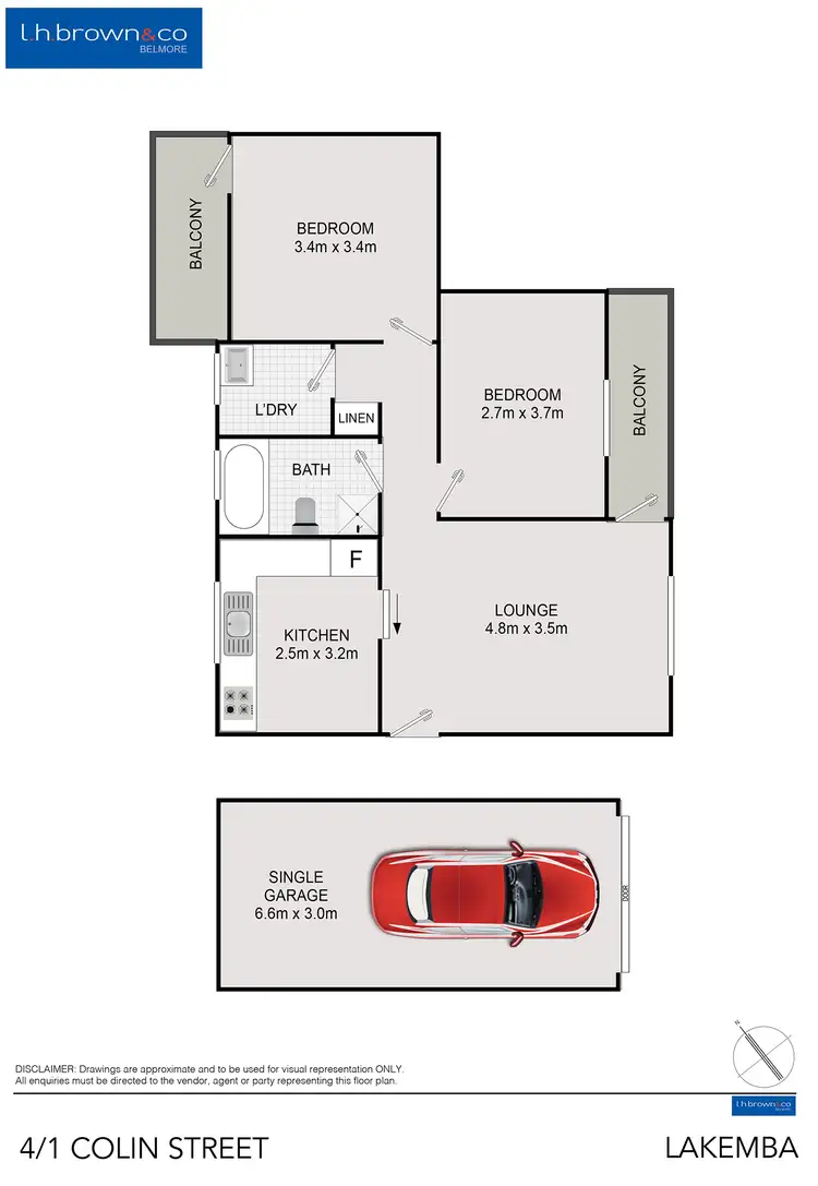 Floorplan of Homely apartment listing, Unit 4/1 Colin St, Lakemba NSW 2195