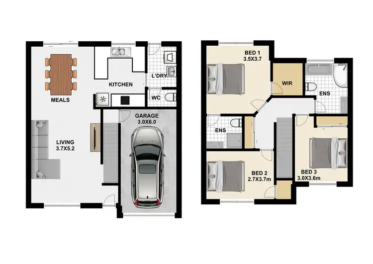 Floorplan of Homely townhouse listing, Unit 19/19 Kathleen St, Richlands QLD 4077