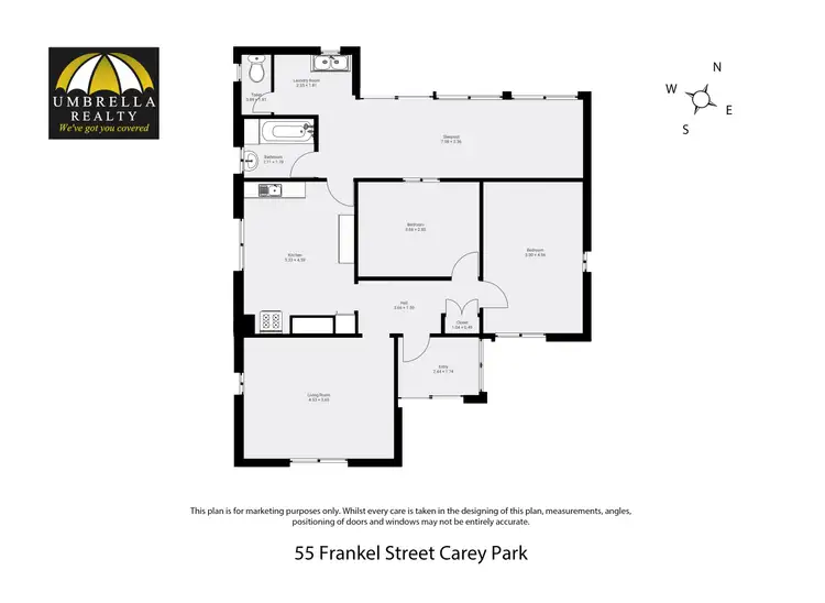 Floorplan of Homely house listing, 55 Frankel St, Carey Park WA 6230
