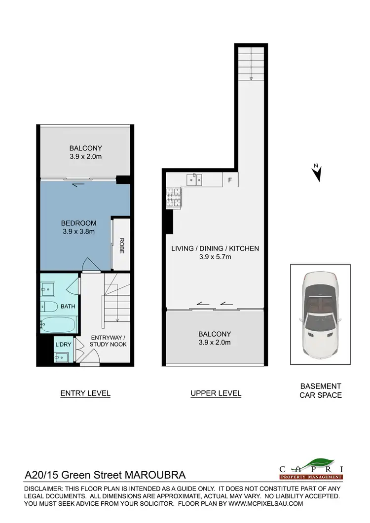 Floorplan of Homely apartment listing, 20/15 Green Street, Maroubra NSW 2035