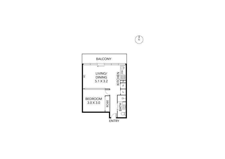 Floorplan of Homely apartment listing, Unit 1602/18 Yarra St, South Yarra VIC 3141