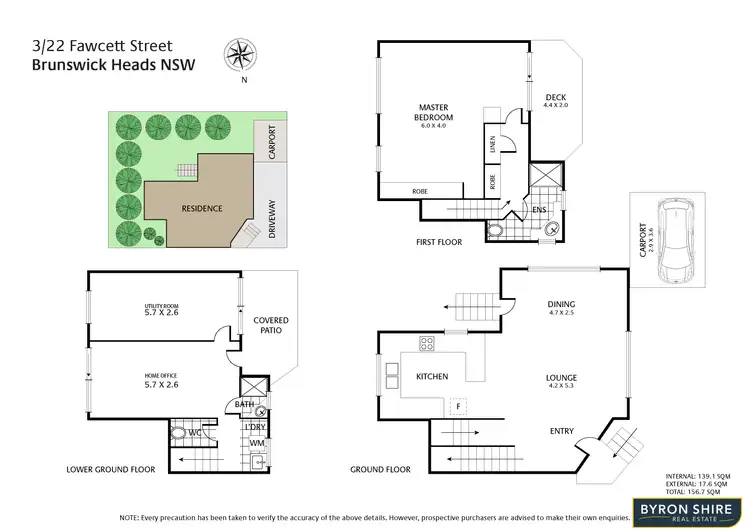 Floorplan of Homely townhouse listing, Unit 3/22 Fawcett St, Brunswick Heads NSW 2483