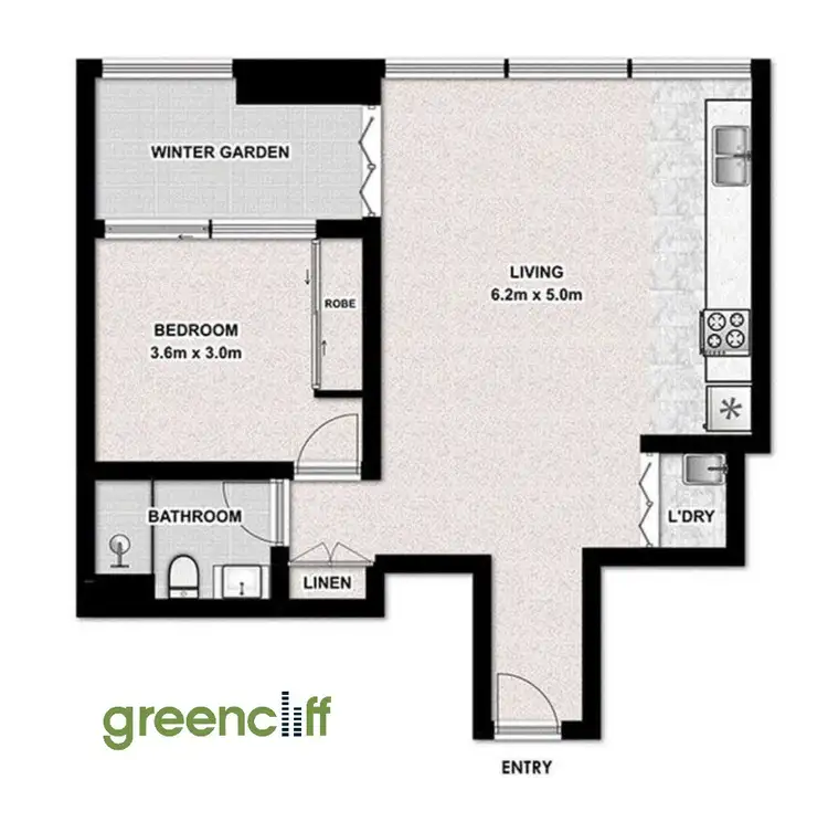 Floorplan of Homely apartment listing, 1303/1 Post Office Lane, Chatswood NSW 2067