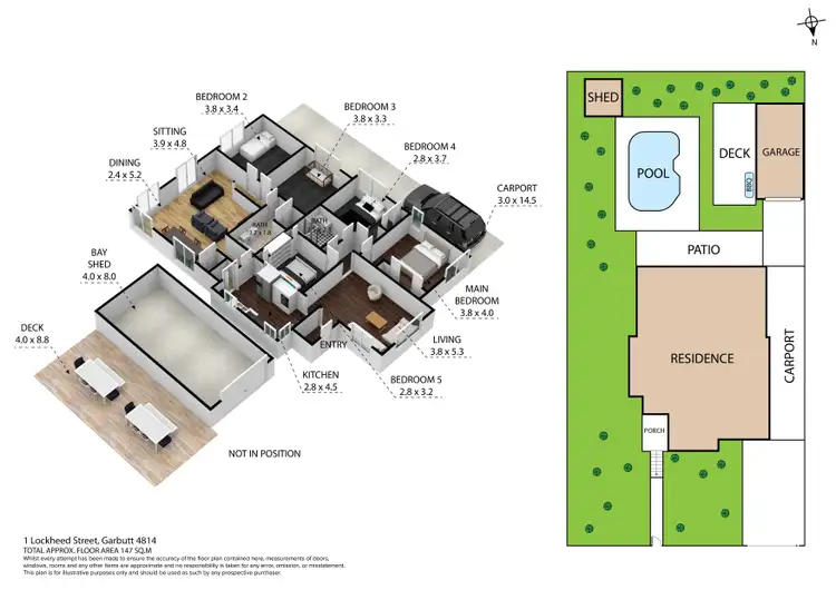 Floorplan of Homely house listing, 1 Lockheed St, Garbutt QLD 4814