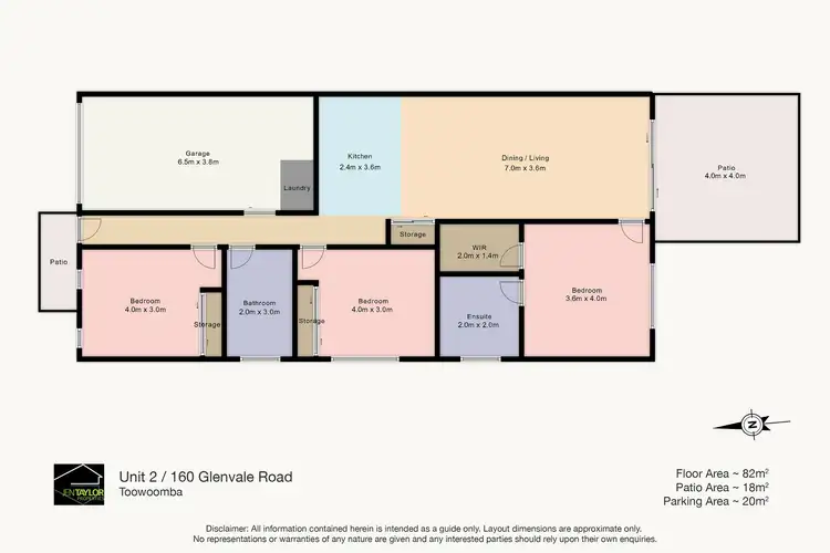 Floorplan of Homely unit listing, Unit 2/160 Glenvale Rd, Glenvale QLD 4350