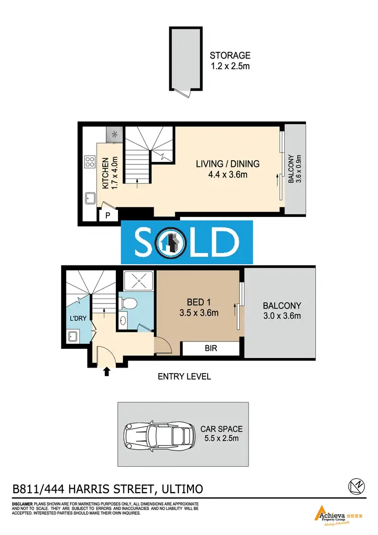Floorplan of Homely apartment listing, B811/444 Harris Street, Ultimo NSW 2007