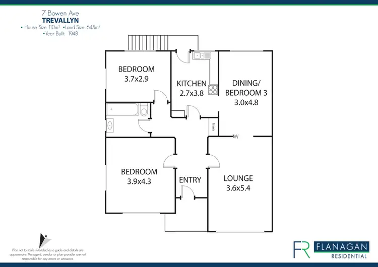 Floorplan of Homely house listing, 7 Bowen Ave, Trevallyn TAS 7250