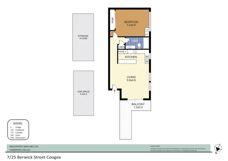 Floorplan of Homely unit listing, Unit 7/25 Berwick St, Coogee NSW 2034