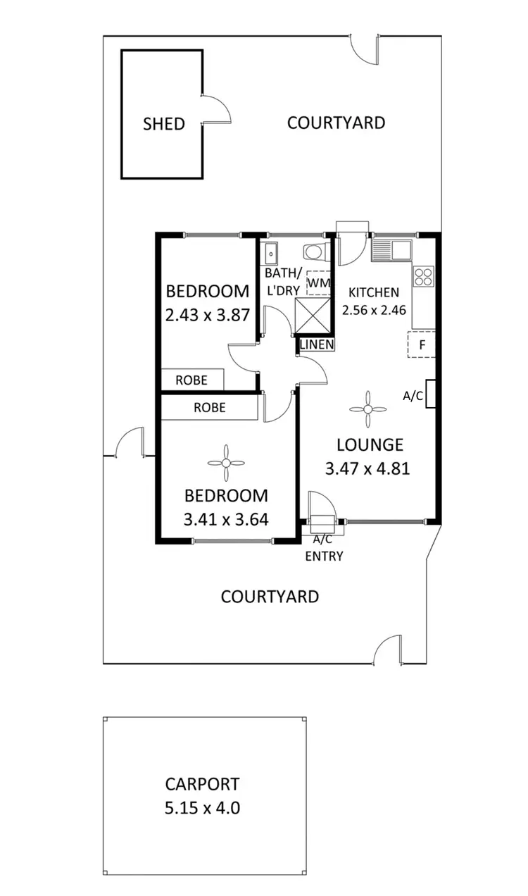 Floorplan of Homely unit listing, Unit 6/102 Seventh Ave, St Peters SA 5069