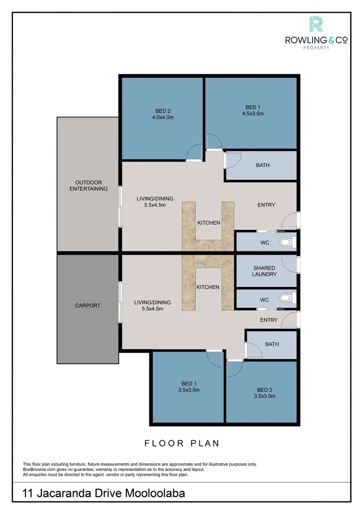 Floorplan of Homely block of units listing, 11 Jacaranda Dr, Mooloolaba QLD 4557