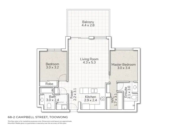Floorplan of Homely unit listing, 68/2 Campbell St, Toowong QLD 4066